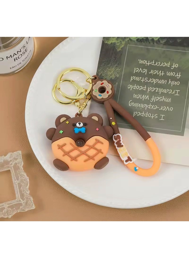 ميدالية رابر شكل دونتس لون بني - Image 2